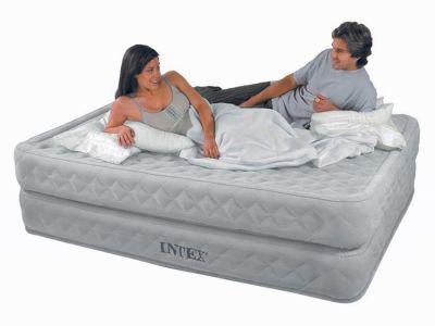 łóżko INTEX z POMPKĄ 203/152/51cm WELUROWY MATERAC 64464