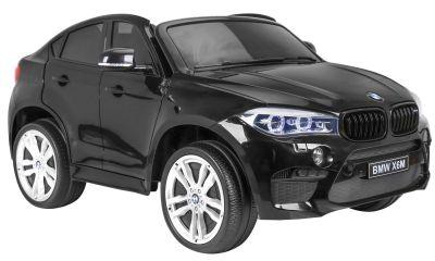 AUTO DWUOSOBOWE na akumulator Pojazd elektryczny BMW X6 M skóra 50kg CZARNY JJ2168