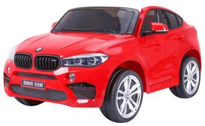 AUTO DWUOSOBOWE na akumulator Pojazd elektryczny BMW X6 M skóra 50kg CZERWONY JJ2168