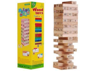 GRA zręcznościowa EDUKACYJNA DREWNIANA JENGA wieża MZ1226