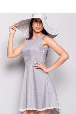 Sukienka Dziewczęca sukienka wykończona koronką MM1136 Grey - Mira Mod