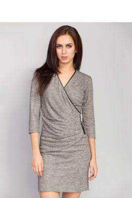 Sukienka Elegancka sukienka o długości powyżej kolan MM1062 Grey - Mira Mod