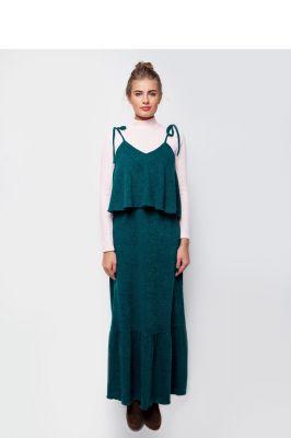 Sukienka Klasyczna sukienka z angory GR1579 Szmaragd - GrandUA