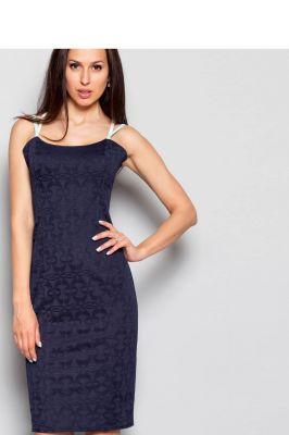 Sukienka Elegancka sukienka o dopasowanym fasonie MM1135 Blue - Mira Mod
