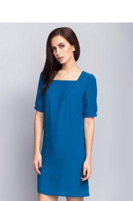 Sukienka Elegancka sukienka o wolnym kroju MM1098 Blue - Mira Mod