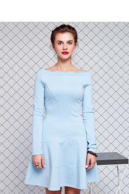Sukienka Suknia  dopasowana w talii GR993 Sky Blue - GrandUA