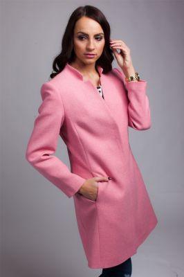 Płaszcz damski PLA029 pink - Mattire