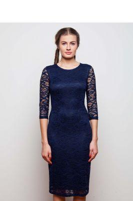 Sukienka Koronkowa dopasowana sukienka GR1593 Blue - GrandUA