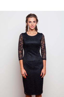 Sukienka Koronkowa dopasowana sukienka GR1593 Black - GrandUA