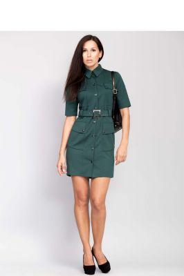Sukienka Krótka sukienka typu t-shirt MM1020 Green - Mira Mod