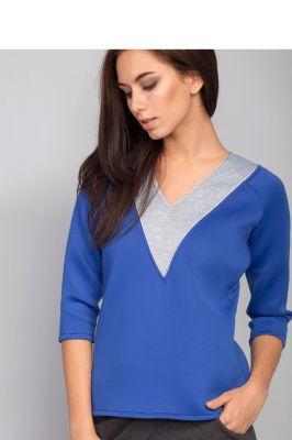 Sweter o prostym kroju MM2038 Light Blue - Mira Mod