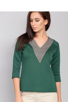 Sweter o prostym kroju MM2038 Green - Mira Mod