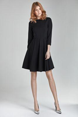 Sukienka AUDREY z rękawem 3/4 S19 Black - Nife