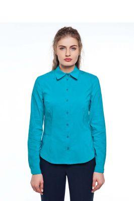 Bazowa bluzka w modnych kolorach GR1296_1 Turkus - GrandUA