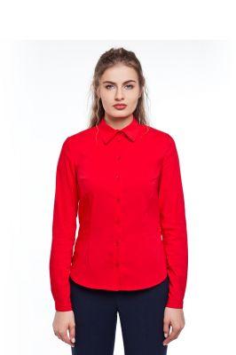 Bazowa bluzka w modnych kolorach GR1296_1 Red - GrandUA