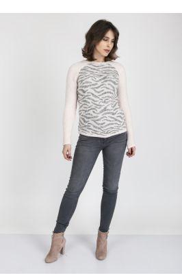Sweter SWE118 Pink/Gray - MKM
