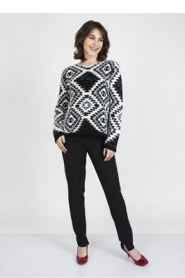 Sweter SWE101 Black/White - MKM