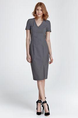 Sukienka z zamkiem na plecach S83 Grey - Nife