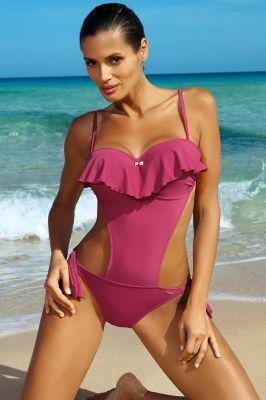Jednoczęściowy strój kąpielowy Kostium kąpielowy Model Carmen Rose Pink M-468 Dirty Pink - Marko