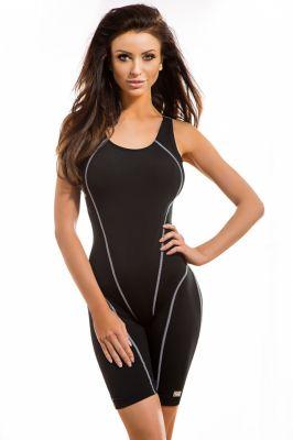 Jednoczęściowy strój kąpielowy Kostium jednoczęściowy Model Shape I Chlorine Proof Black - GWINNER