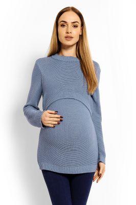 Sweter Ciążowy Model 40001C Blue - PeeKaBoo