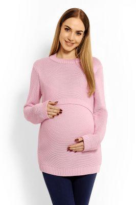 Sweter Ciążowy Model 40001C Pink - PeeKaBoo