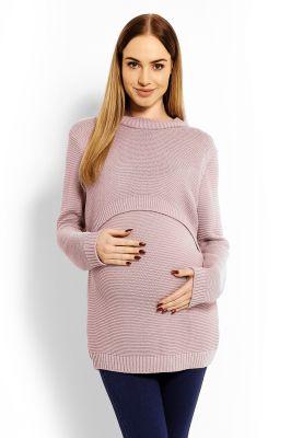 Sweter Ciążowy Model 40001C dirty Pink - PeeKaBoo