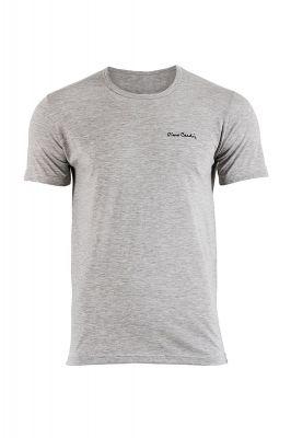 T-shirt Męski Model Arturo Rneck Grey - Pierre Cardin