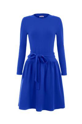 Sukienka rozkloszowana z długim rękawem 269 Blue - Bien Fashion
