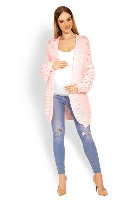 Sweter Ciążowy Model 60003C Light Pink - PeeKaBoo
