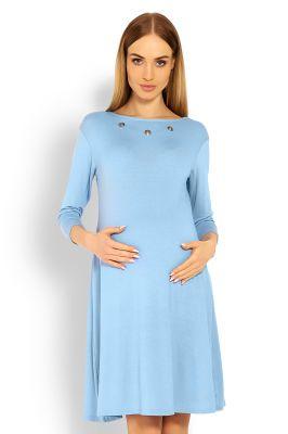 Sukienka Ciążowa Model 1631C Sky Blue - PeeKaBoo