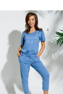 Piżama Model Alexa 2164 SS/18 K2 Blue Melange - Taro