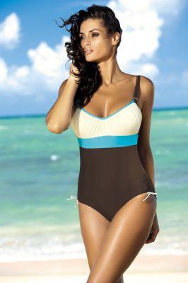Jednoczęściowy strój kąpielowy Kostium Kąpielowy Model Whitney Africa-Avorio-Martincia M-253 Brown/E