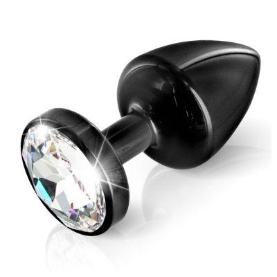 Plug analny zdobiony - Diogol Anni Butt Plug Round Black 30 mm Czarny