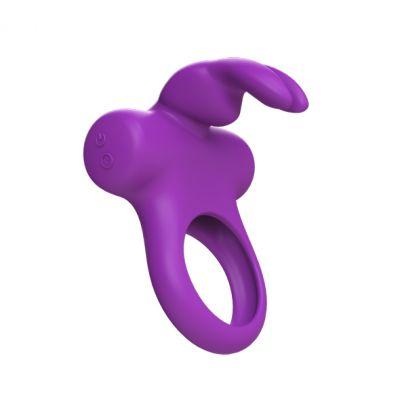 Wibrujący pierścień na penisa - OhhhBunny Frisky Bunny Vibrating Ring Purple