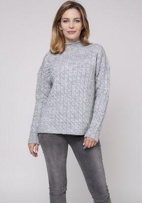 Monochromatyczny sweter z półgolfem