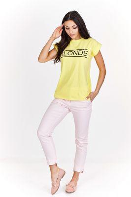 Casualowa bluzka t-shirt z napisem