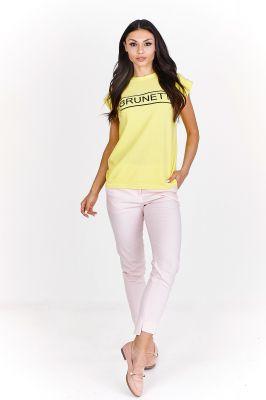 Casualowa bluzka t-shirt z napisem