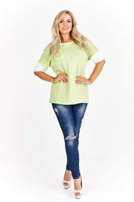 Lekki sweter z krótkimi rękawami